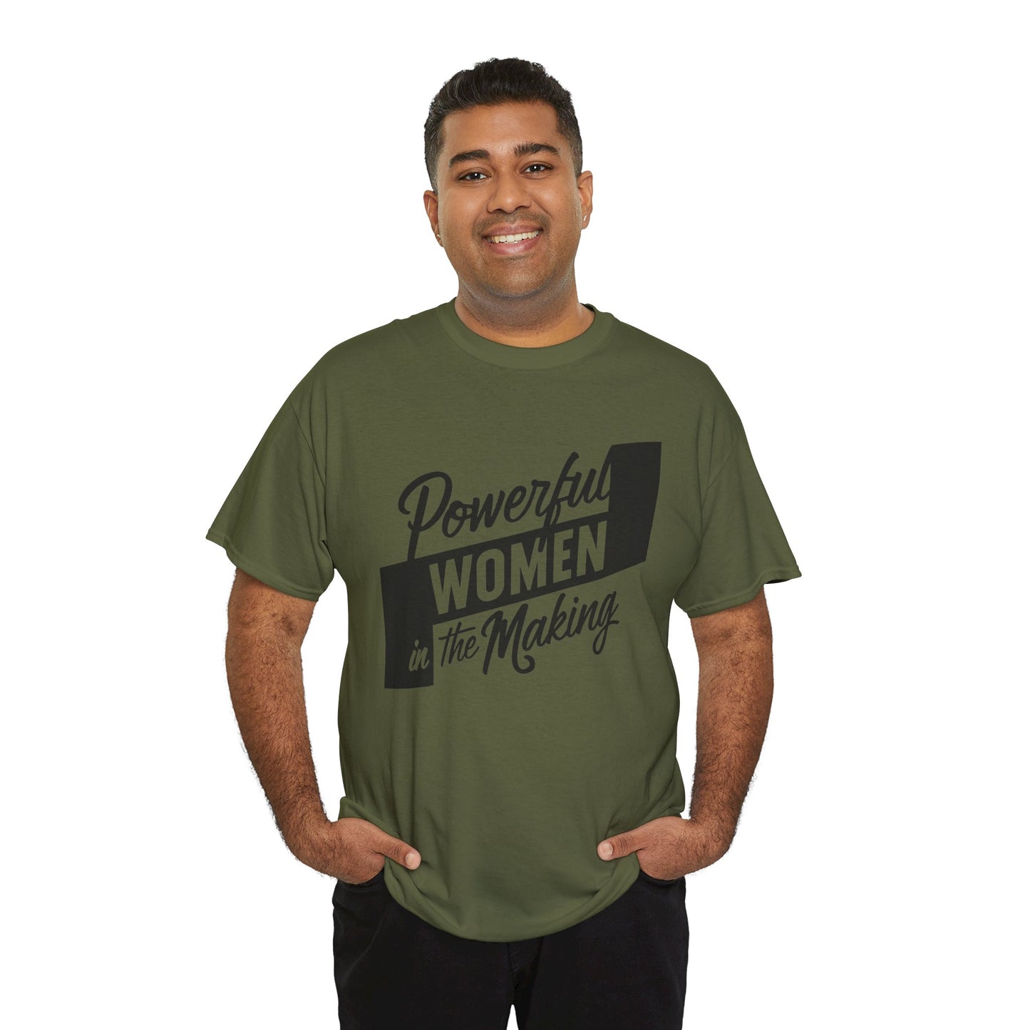 Powerful Women Printed T Shirt with Hearts