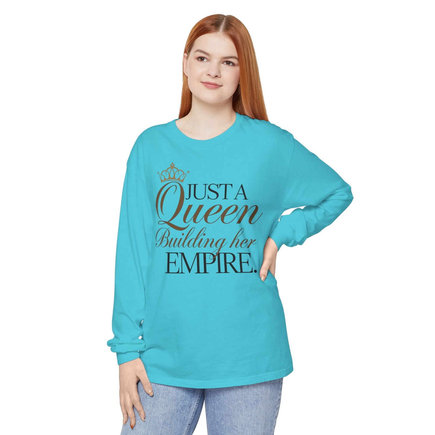 Just A Women Garment-dyed Long Sleeve T-Shirt