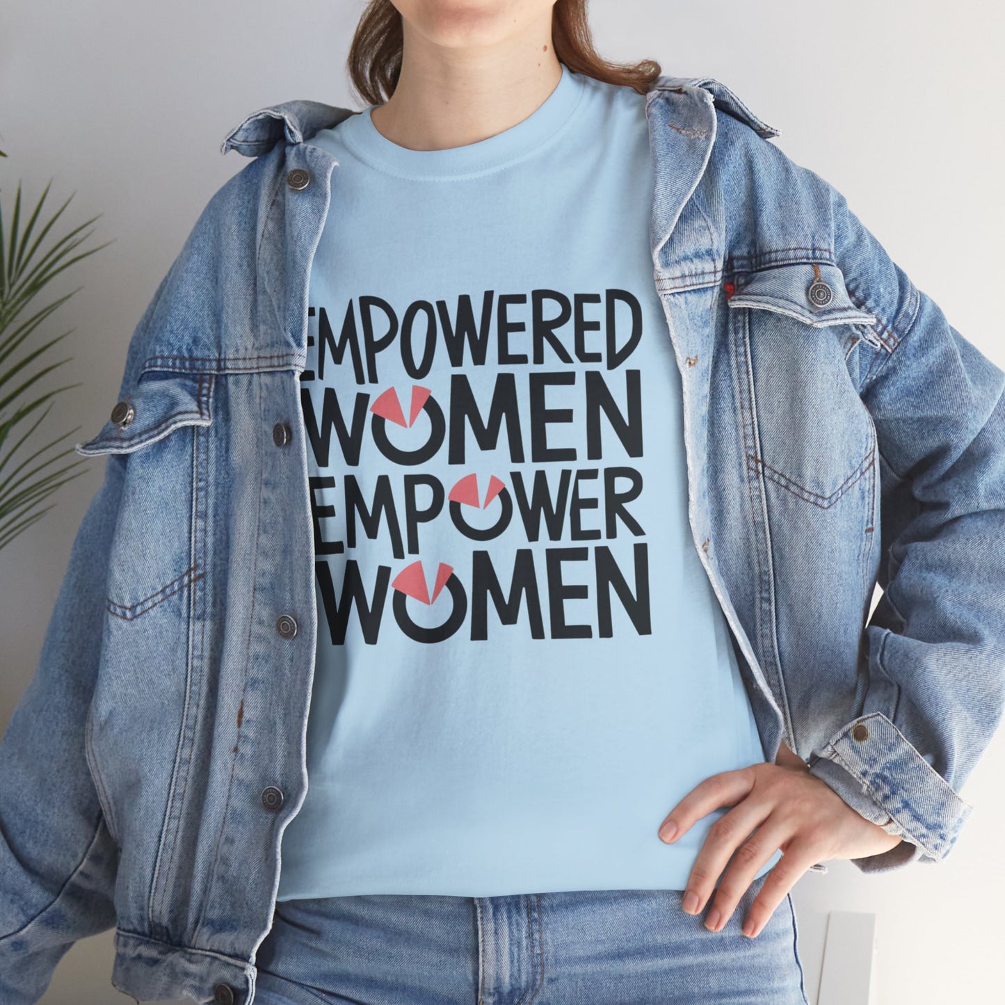 Empowered Printed T Shirt with Hearts