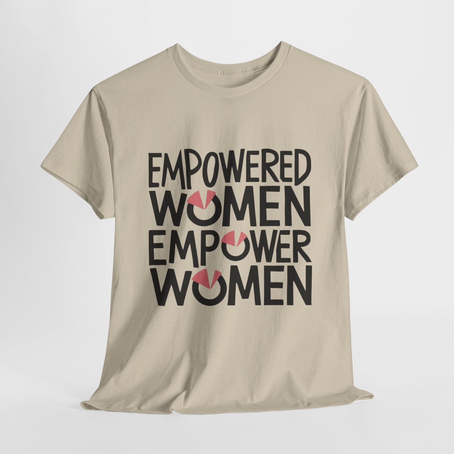 Empowered Printed T Shirt with Hearts