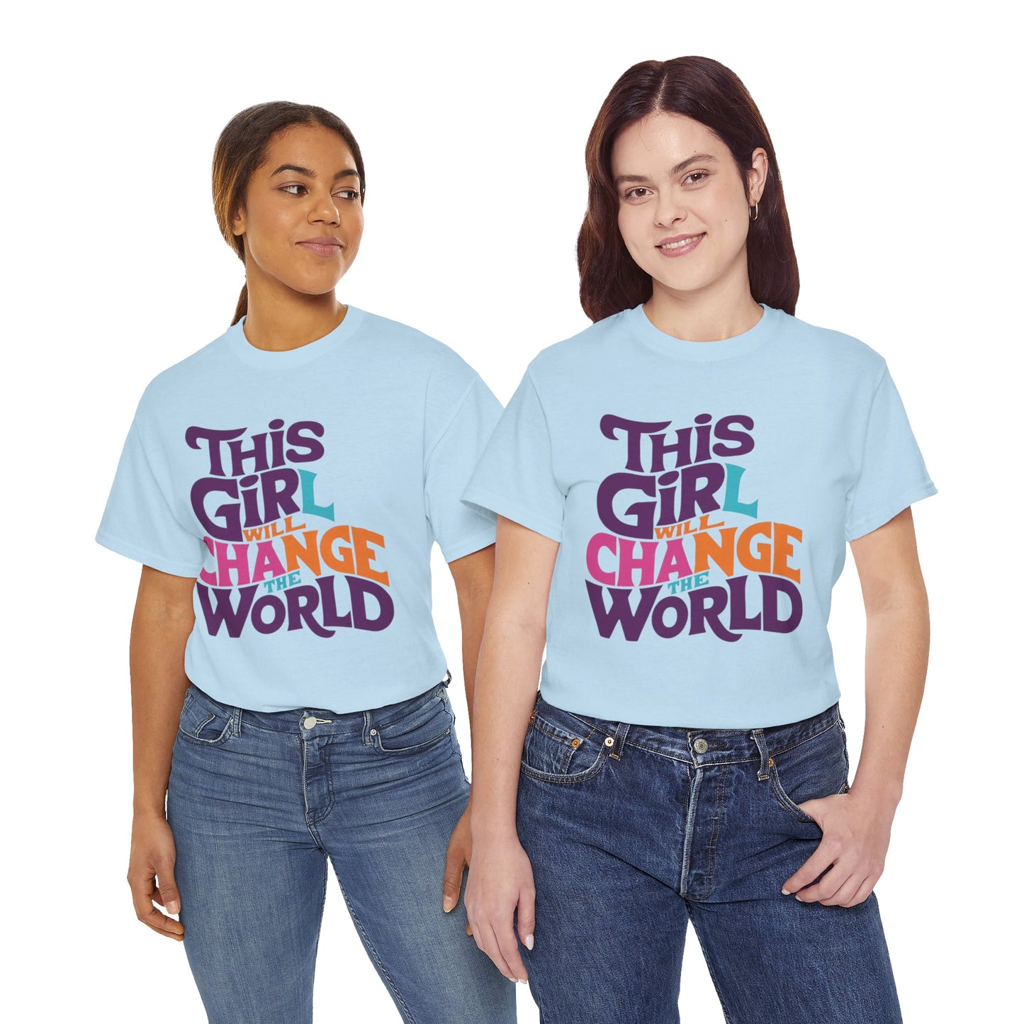 This Girl Printed  T Shirt with Hearts