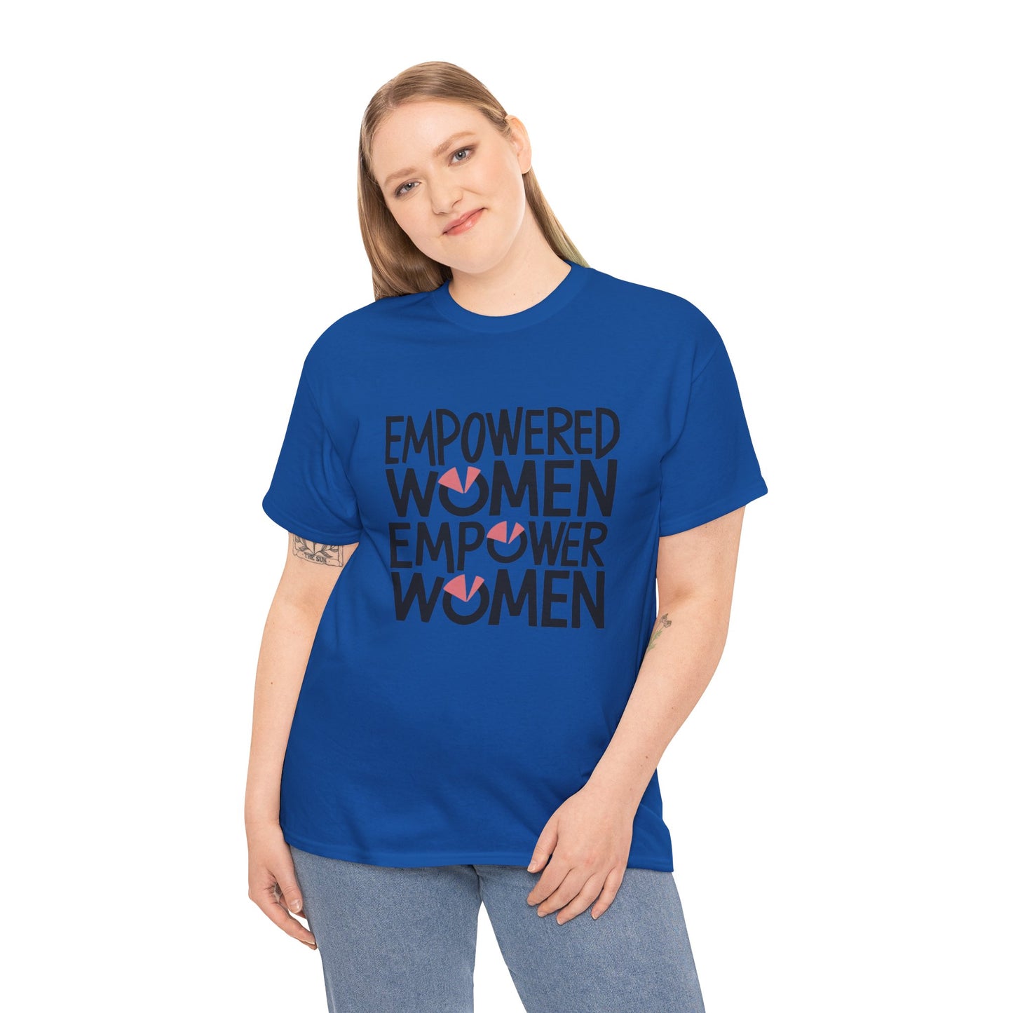 Empowered Printed T Shirt with Hearts