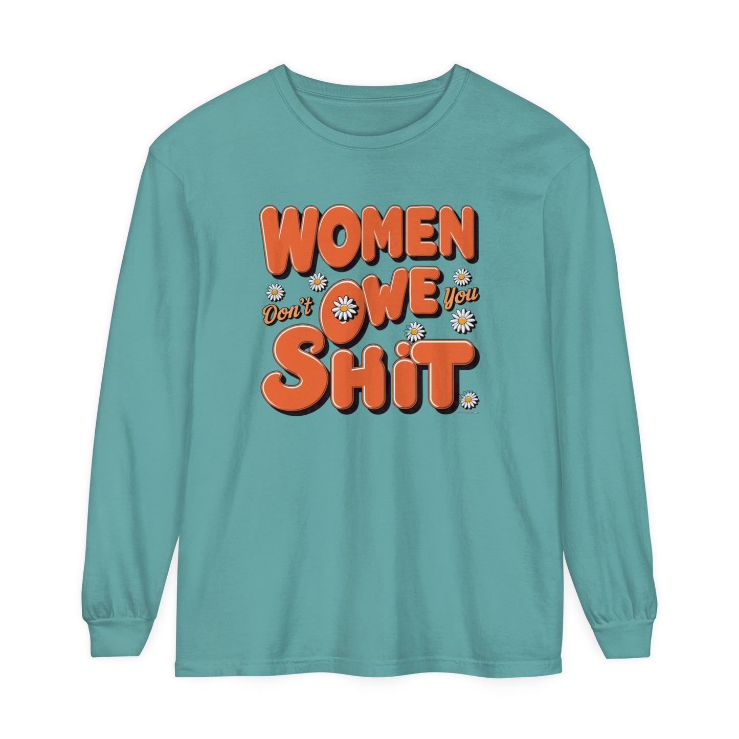 Women Don't Women Garment-dyed Long Sleeve T-Shirt