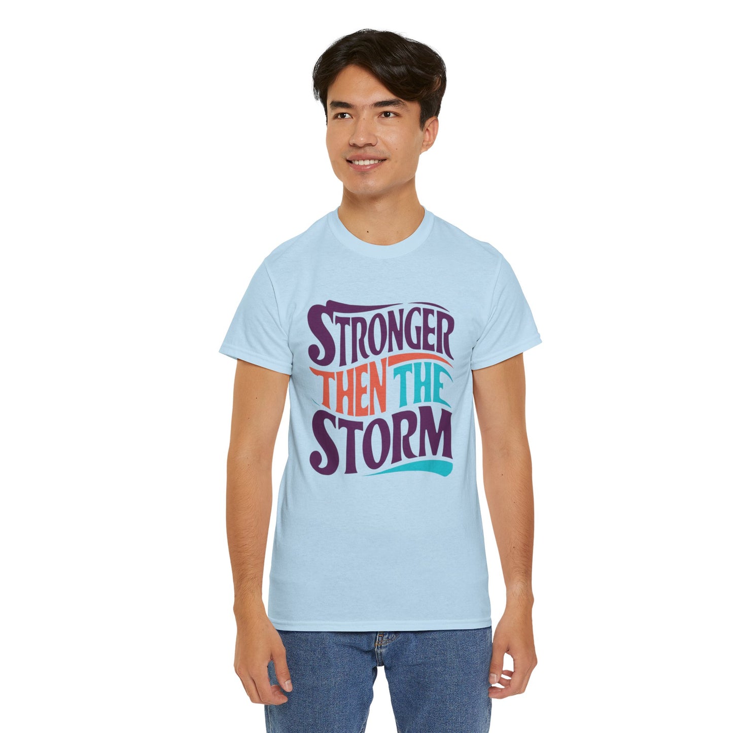 Stronger Then  Printed T Shirt with Hearts