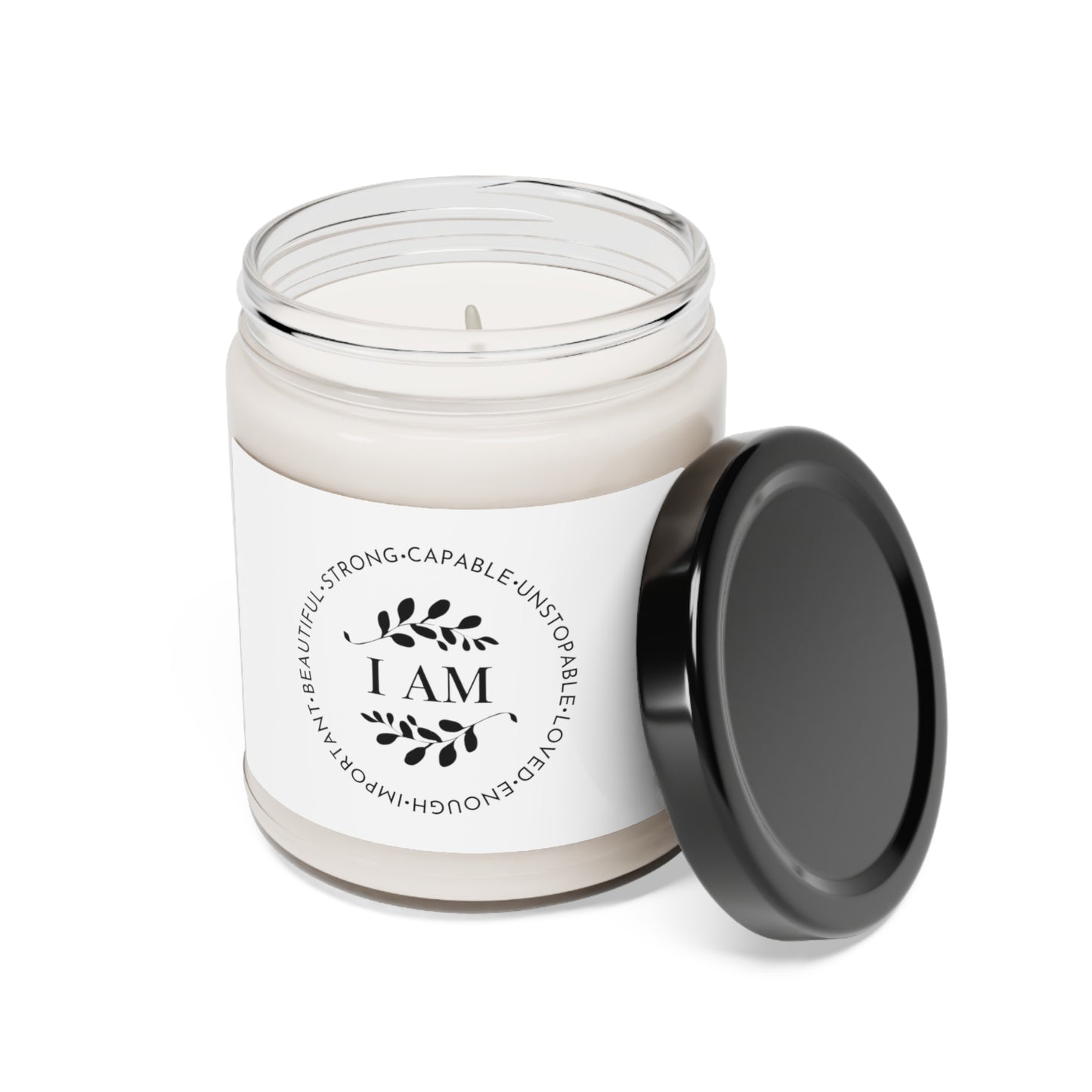 I am Strong Capable Printed Scented Soy Candle, 9oz