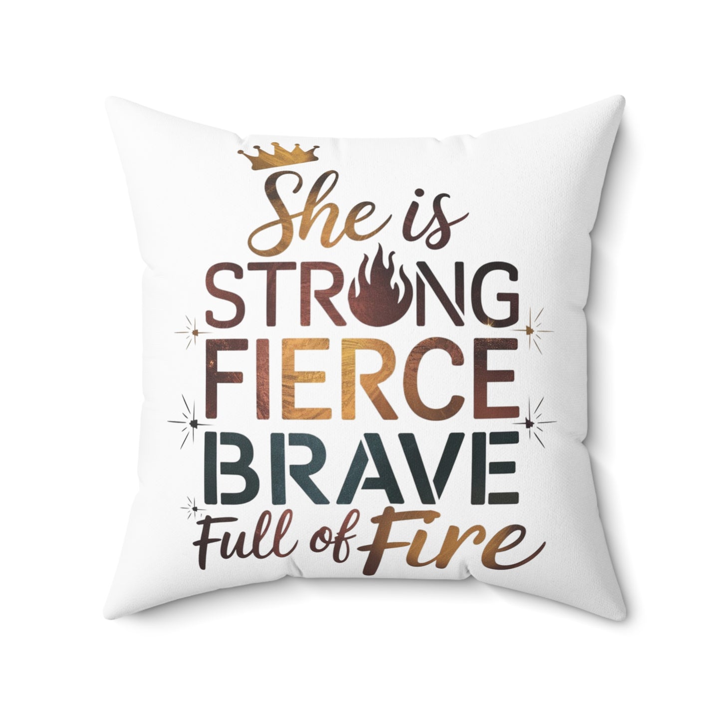 She Is Strong Spun Polyester Square Pillow