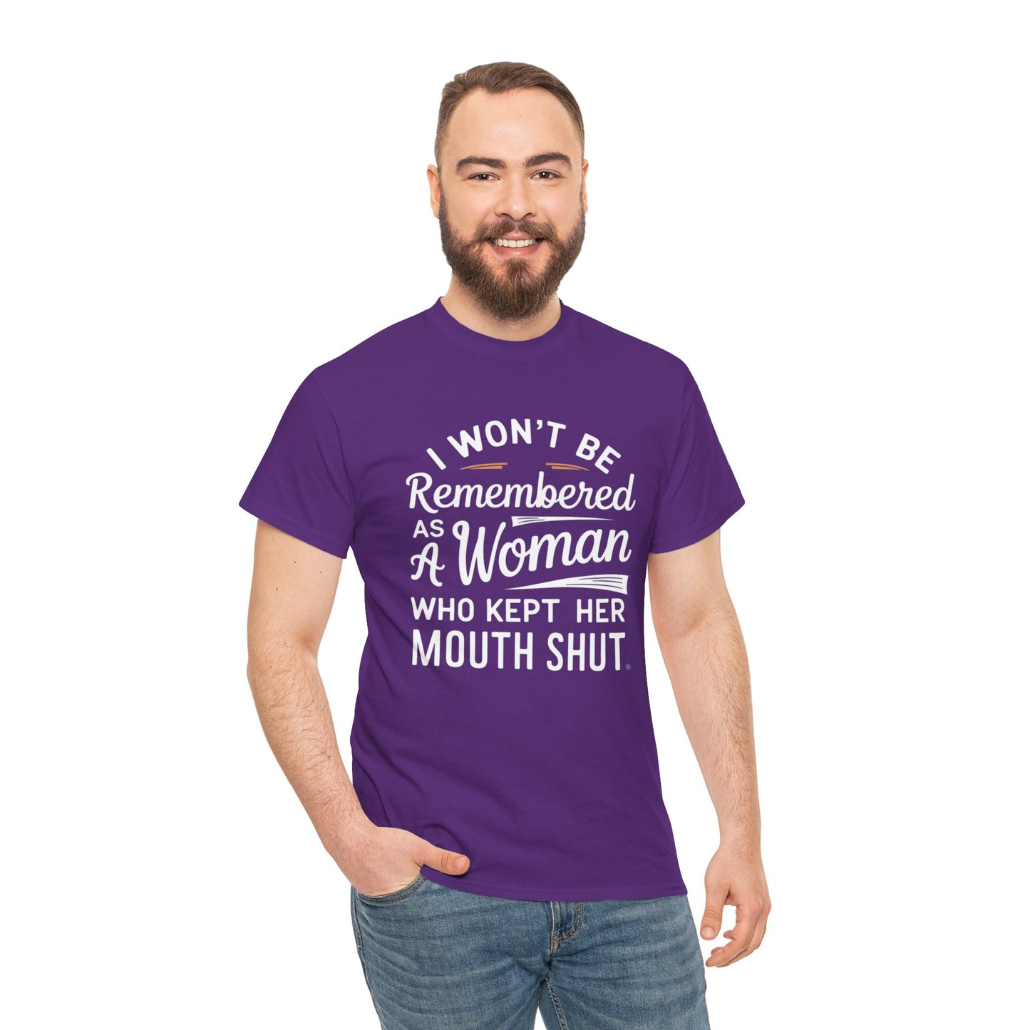 I WON'T Be Printed  T Shirt with Hearts