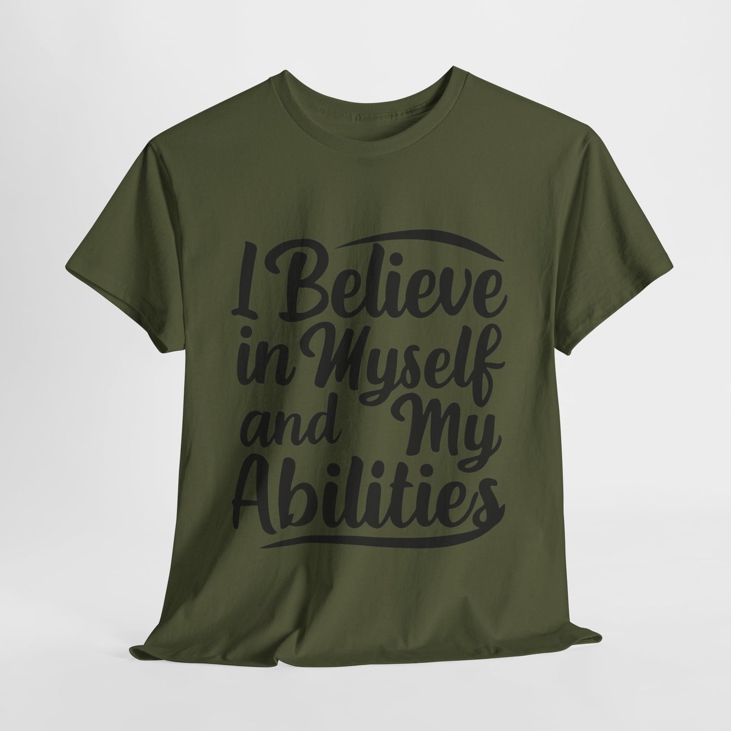 I Believe Printed T Shirt with Hearts