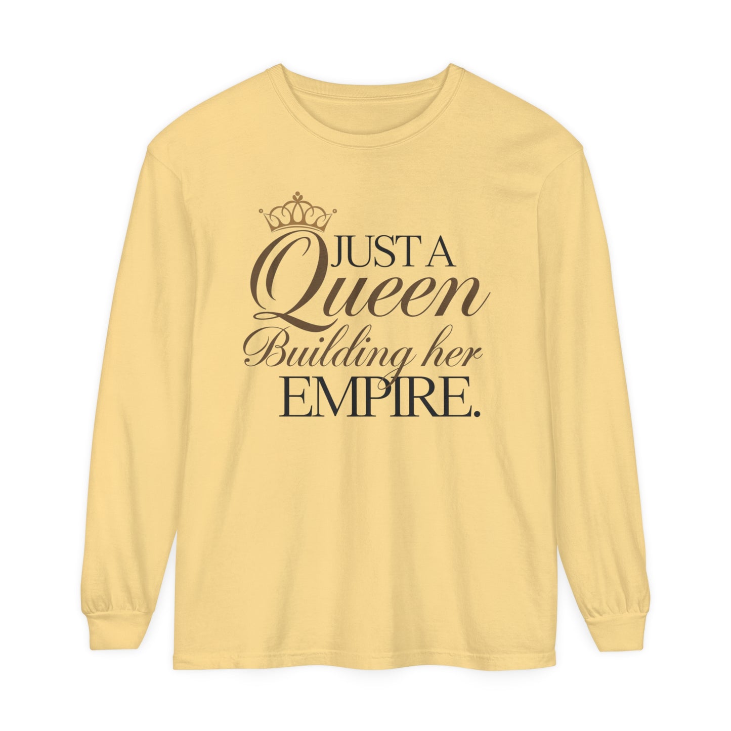 Just A Women Garment-dyed Long Sleeve T-Shirt