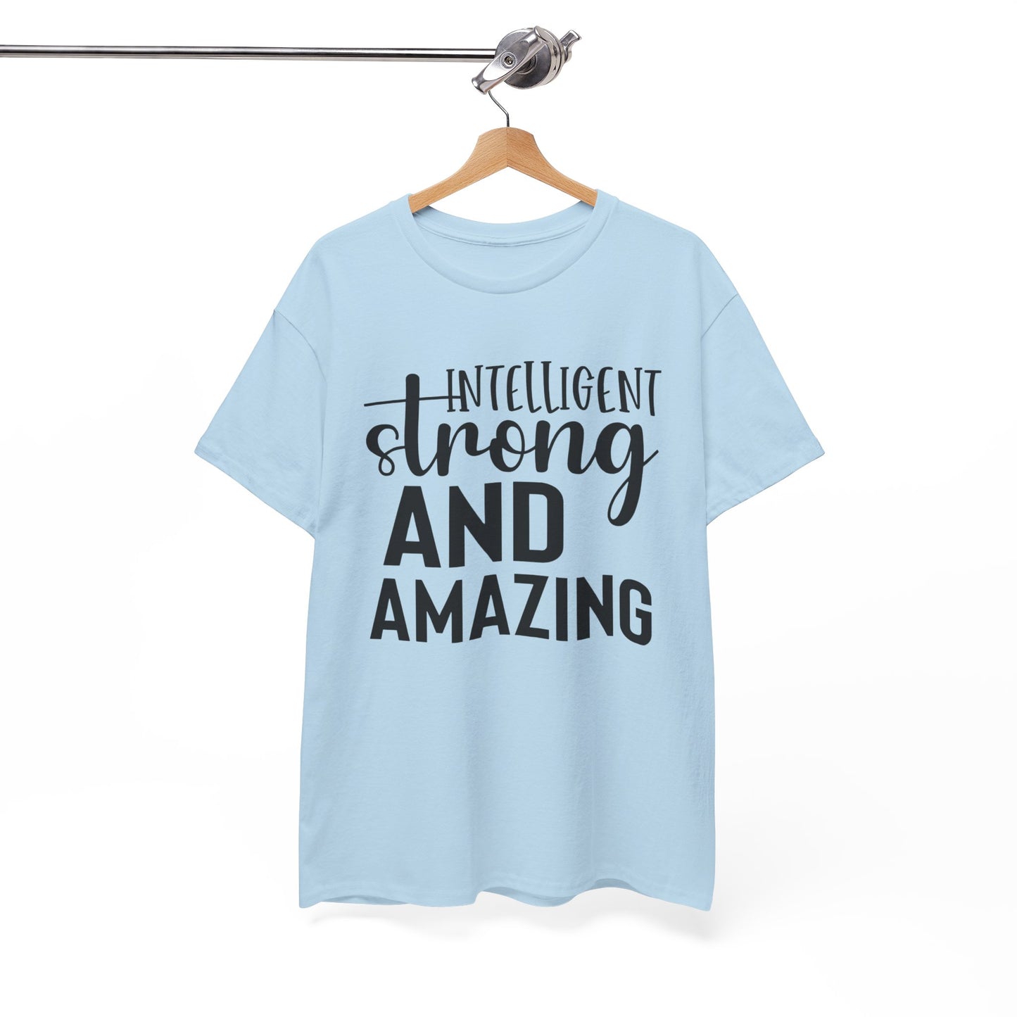 Intelligent Strong Printed T Shirt with Hearts