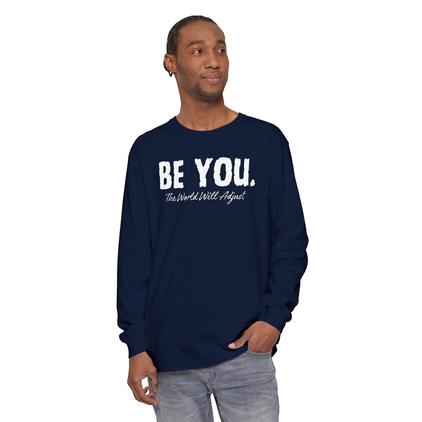 Be You Women Garment-dyed Long Sleeve T-Shirt