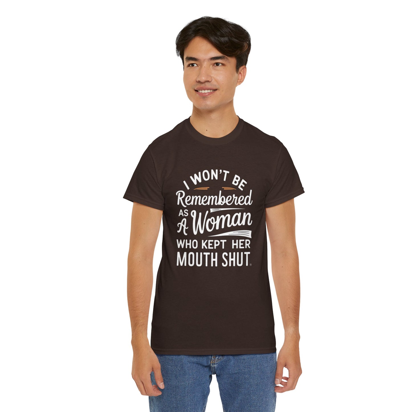I WON'T Be Printed  T Shirt with Hearts