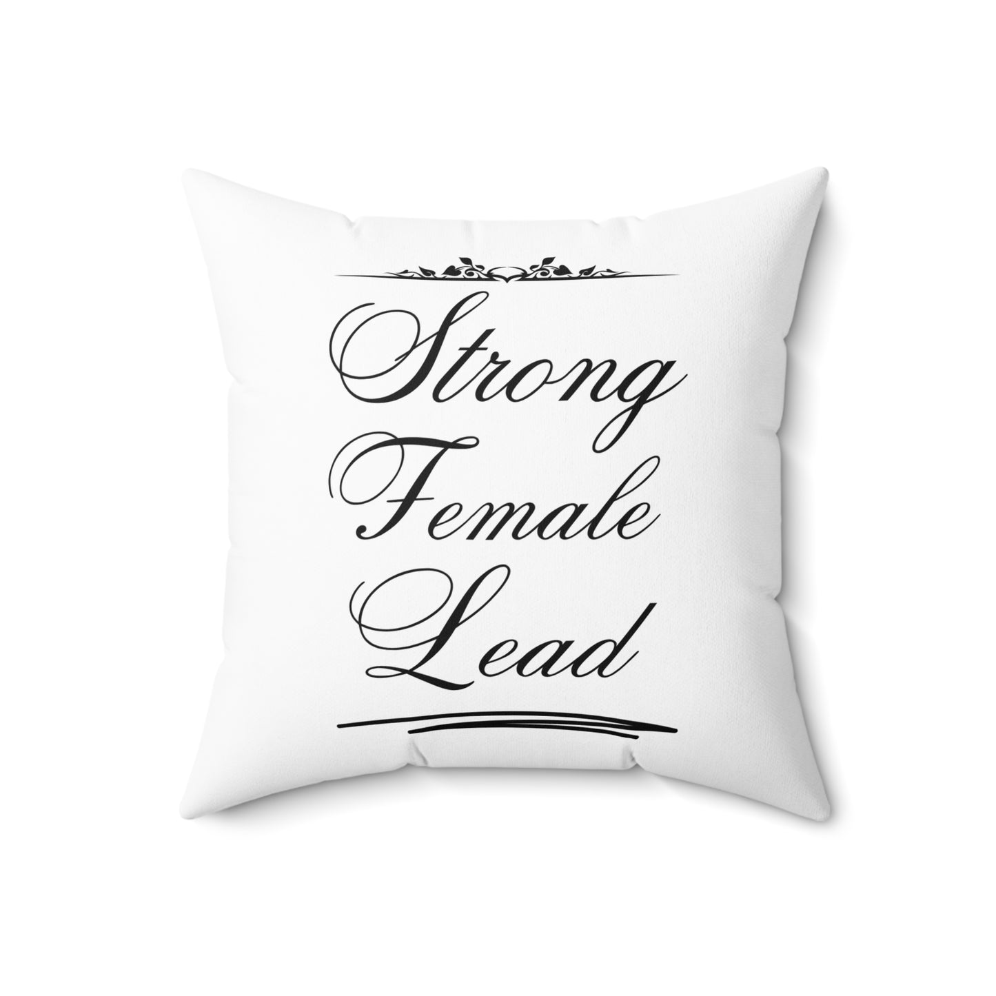 Strong Female Spun Polyester Square Pillow