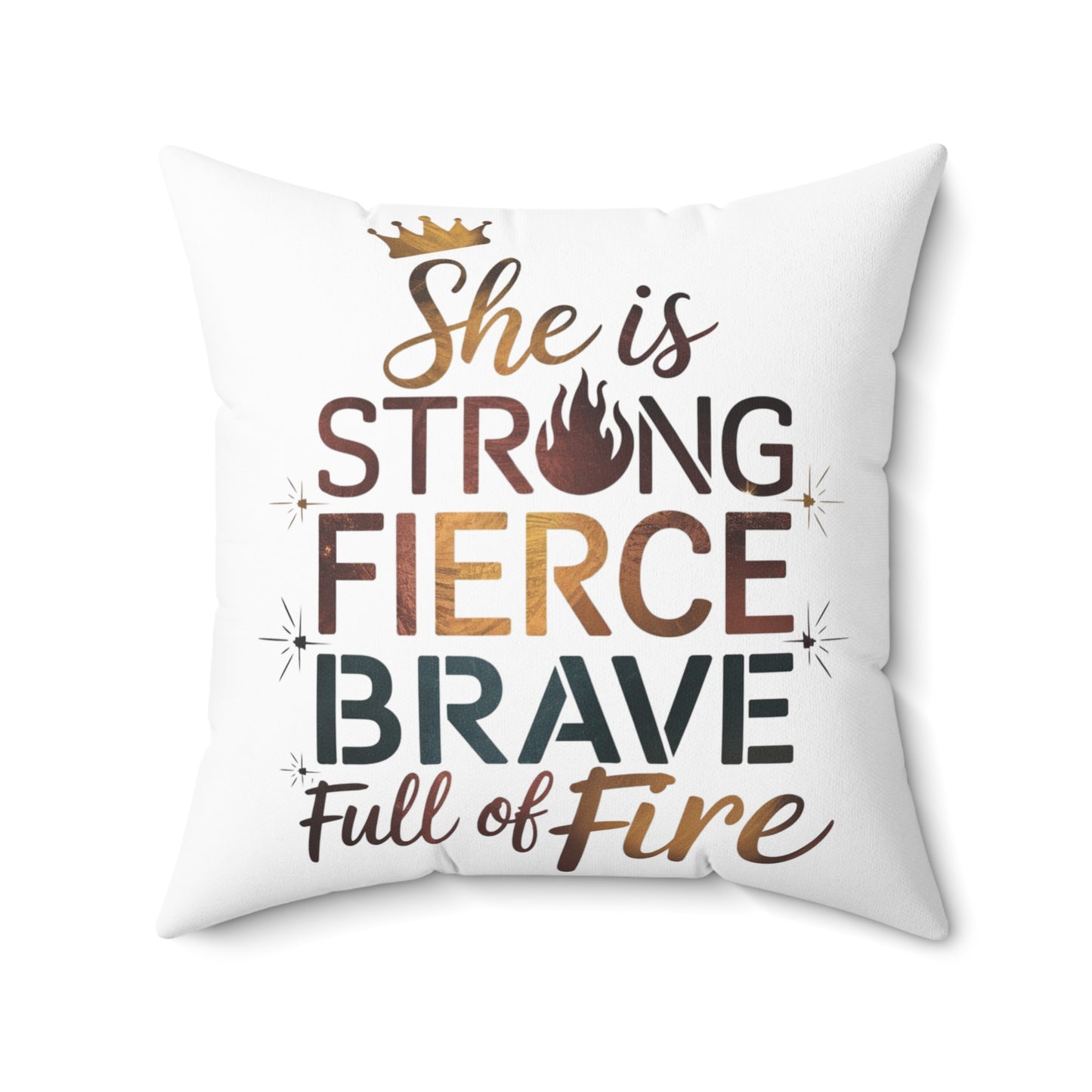 She Is Strong Spun Polyester Square Pillow