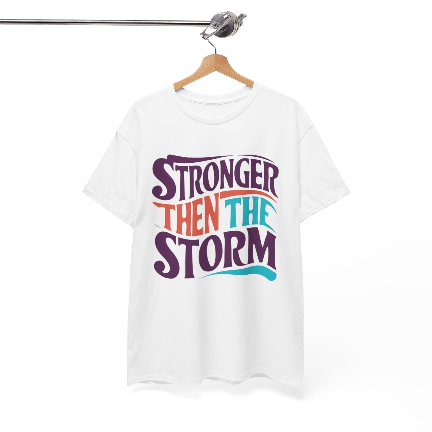 Stronger Then  Printed T Shirt with Hearts