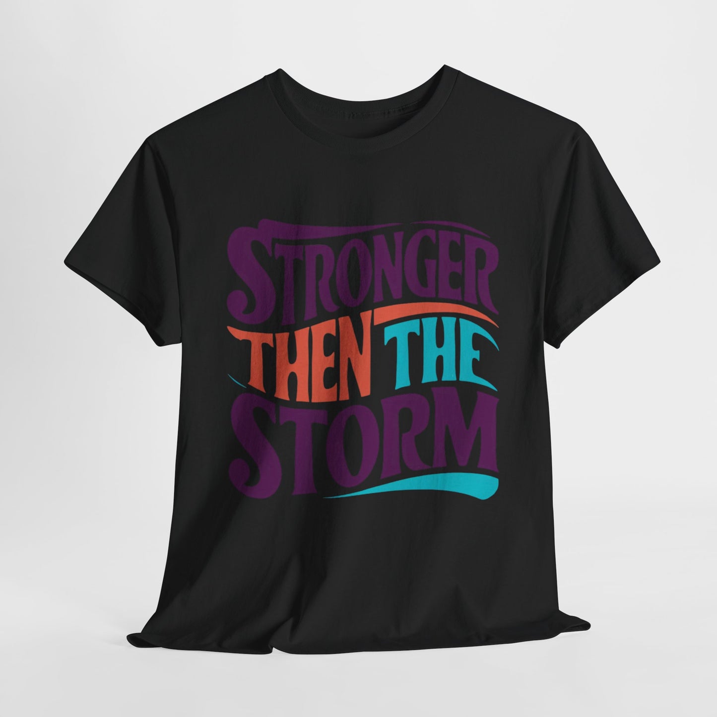 Stronger Then  Printed T Shirt with Hearts