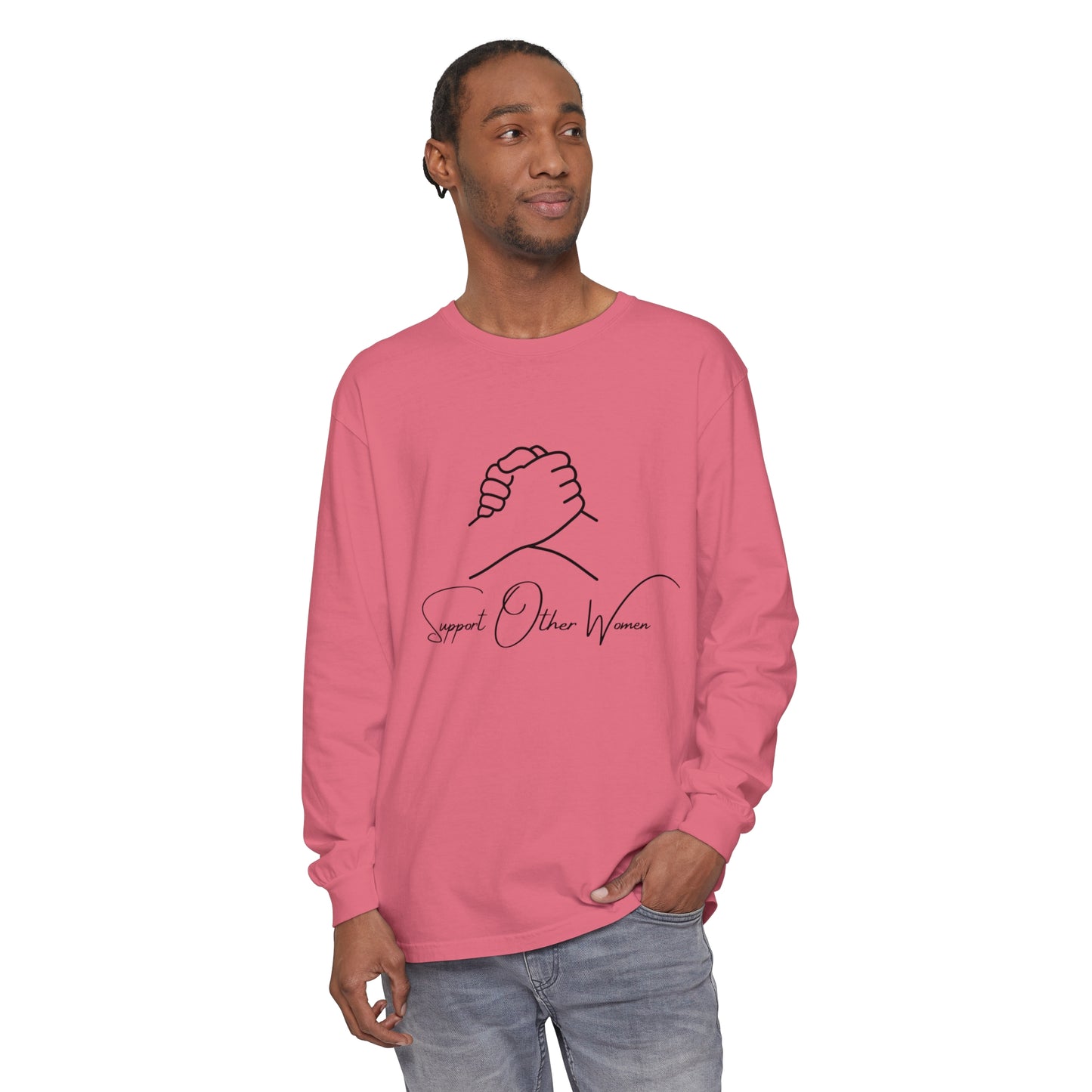 Support Other women Women Garment-dyed Long Sleeve T-Shirt