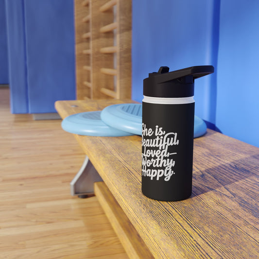She is  Stainless Steel Water Bottle, Standard Lid