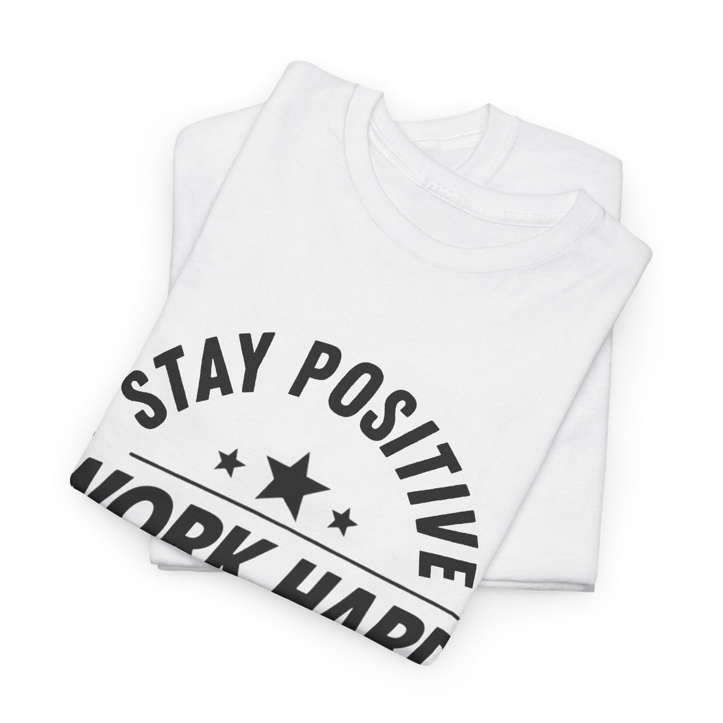 Stay Positive Printed T Shirt with Hearts