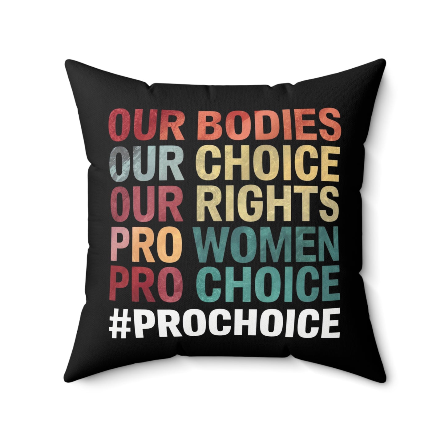 Our Bodies Spun Polyester Square Pillow