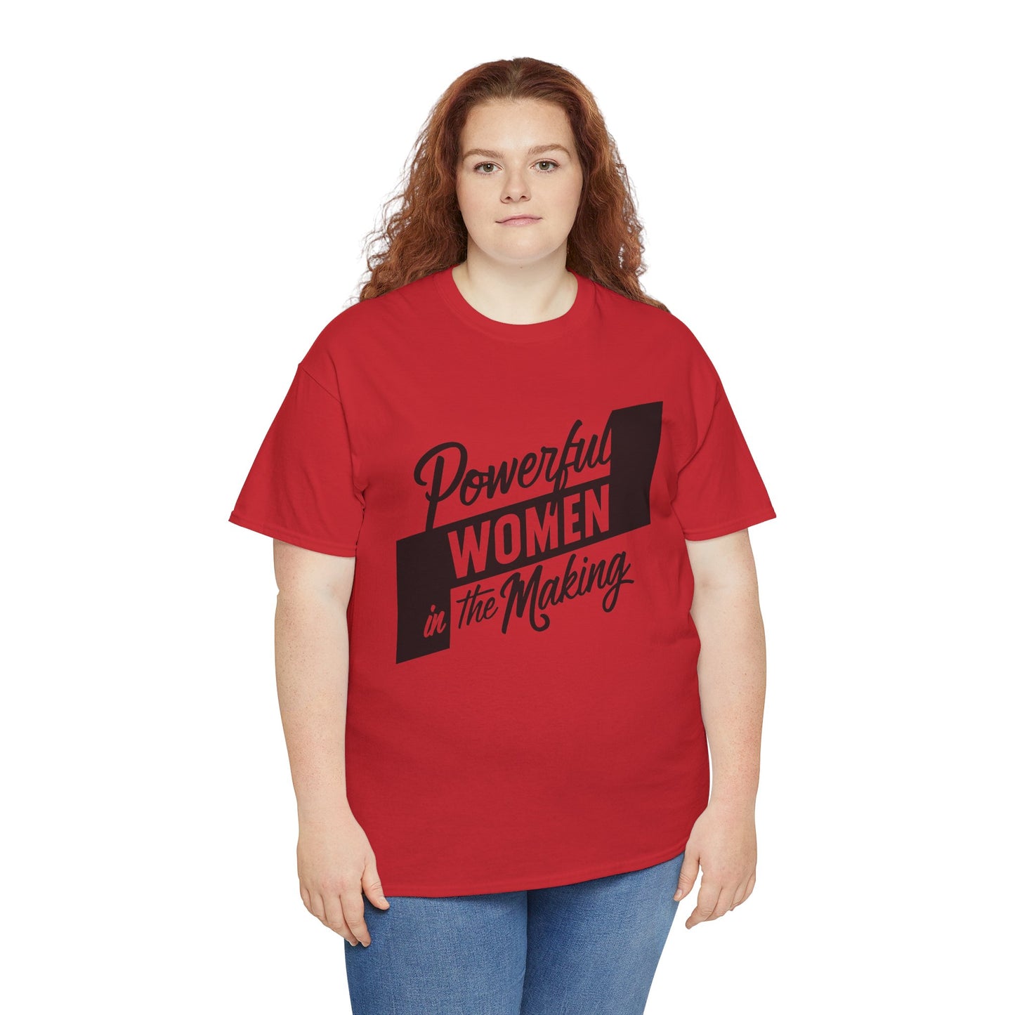 Powerful Women Printed T Shirt with Hearts