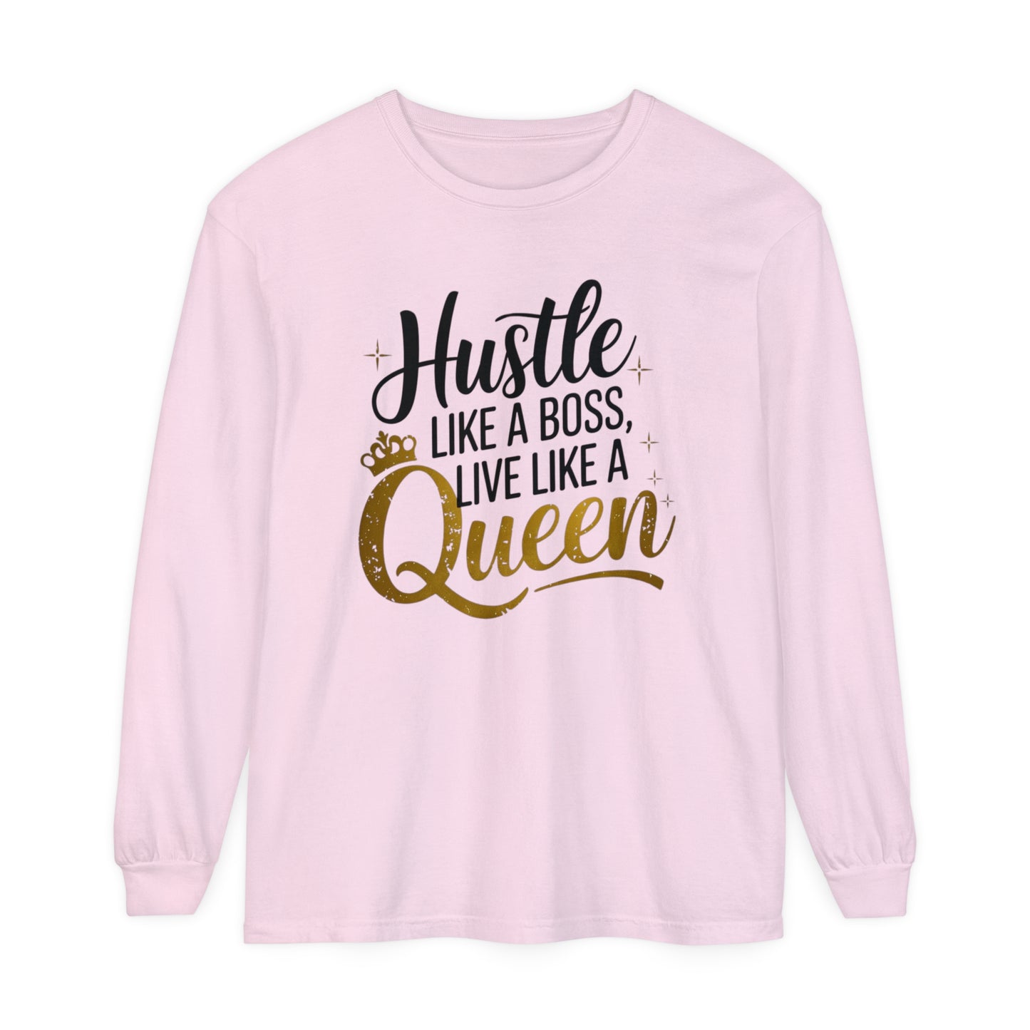 Hustle Women Garment-dyed Long Sleeve T-Shirt
