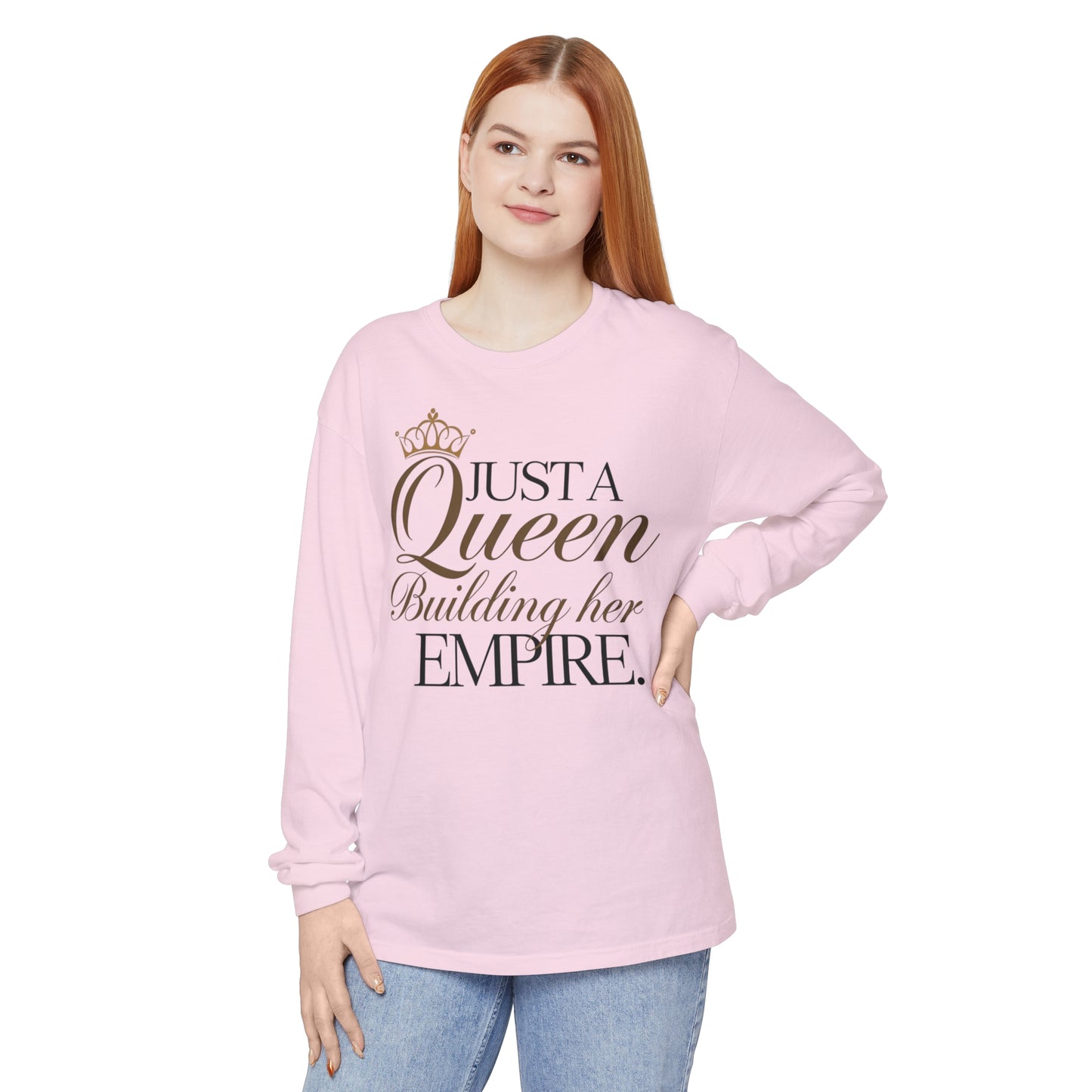 Just A Women Garment-dyed Long Sleeve T-Shirt