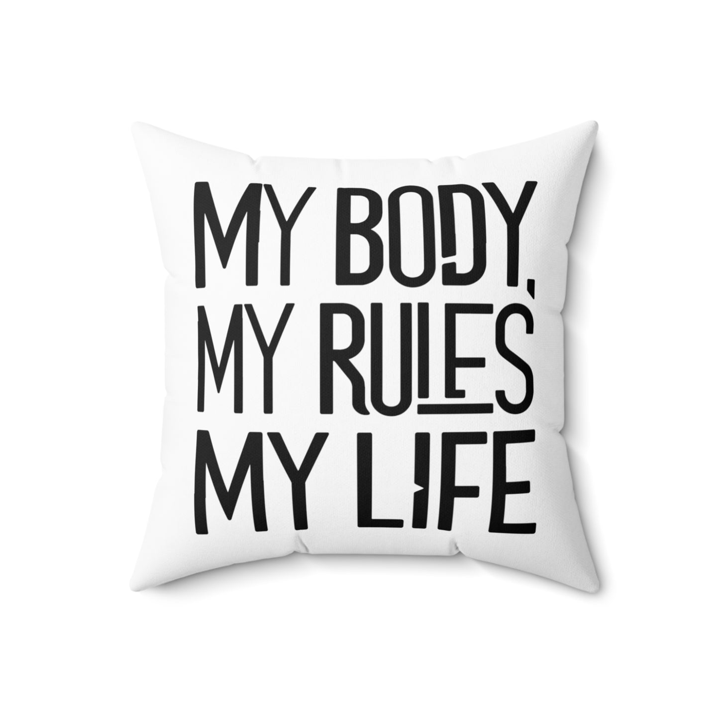 My Body Spun Polyester Square Pillow