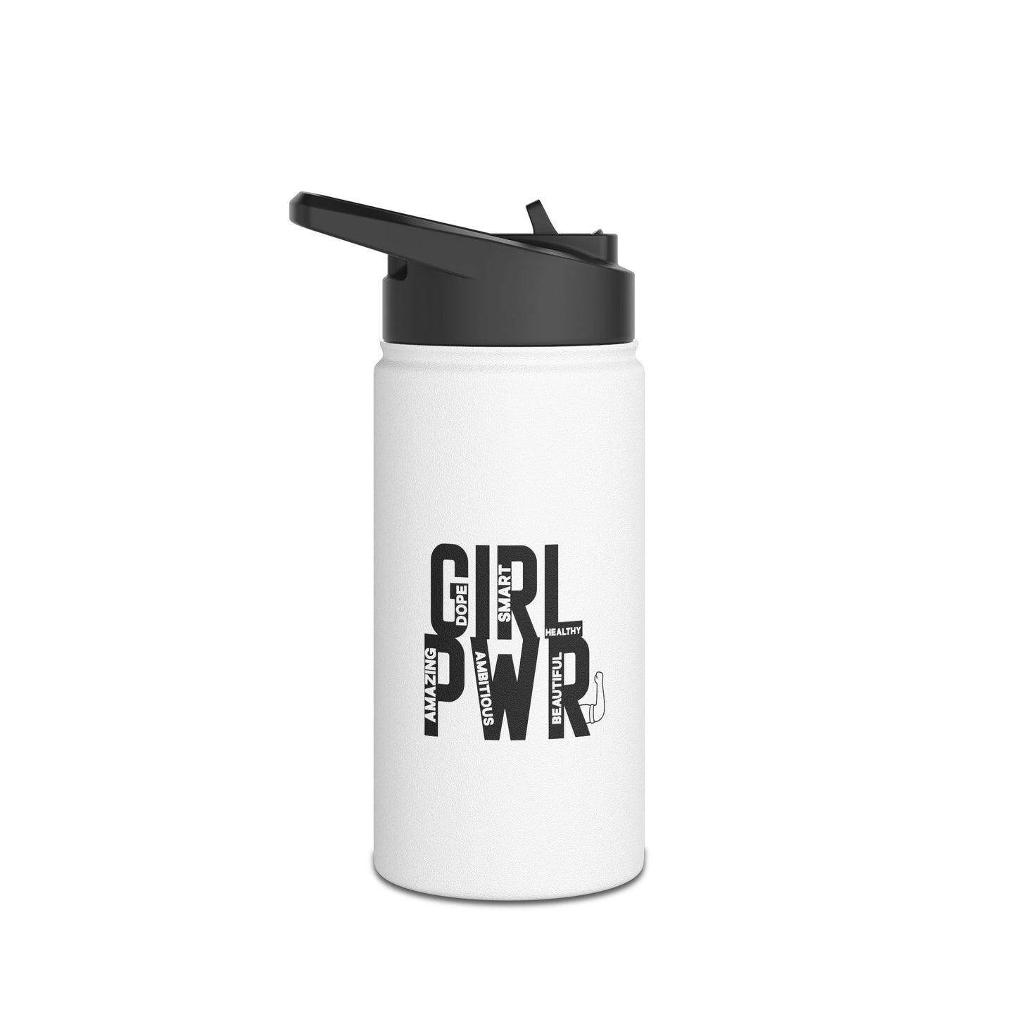 Girl Pwr  Stainless Steel Water Bottle, Standard Lid