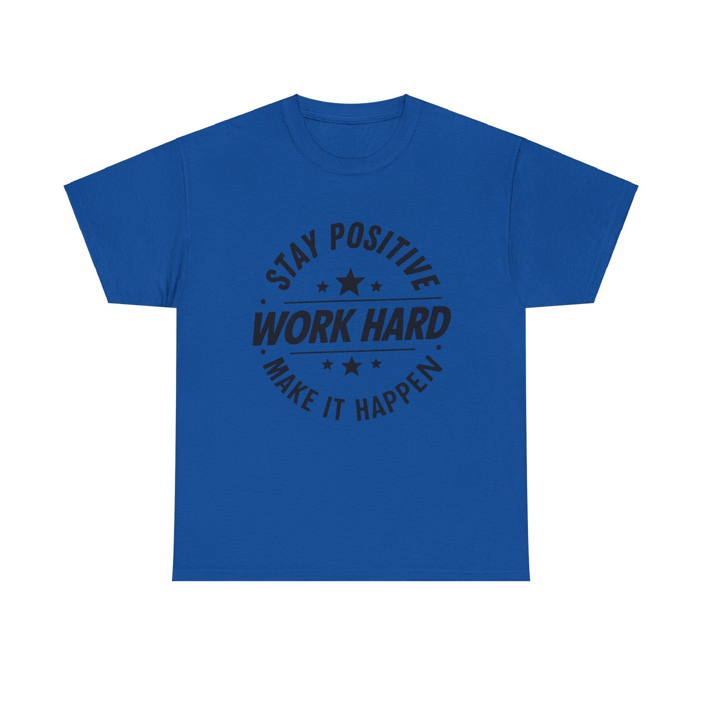 Stay Positive Printed T Shirt with Hearts