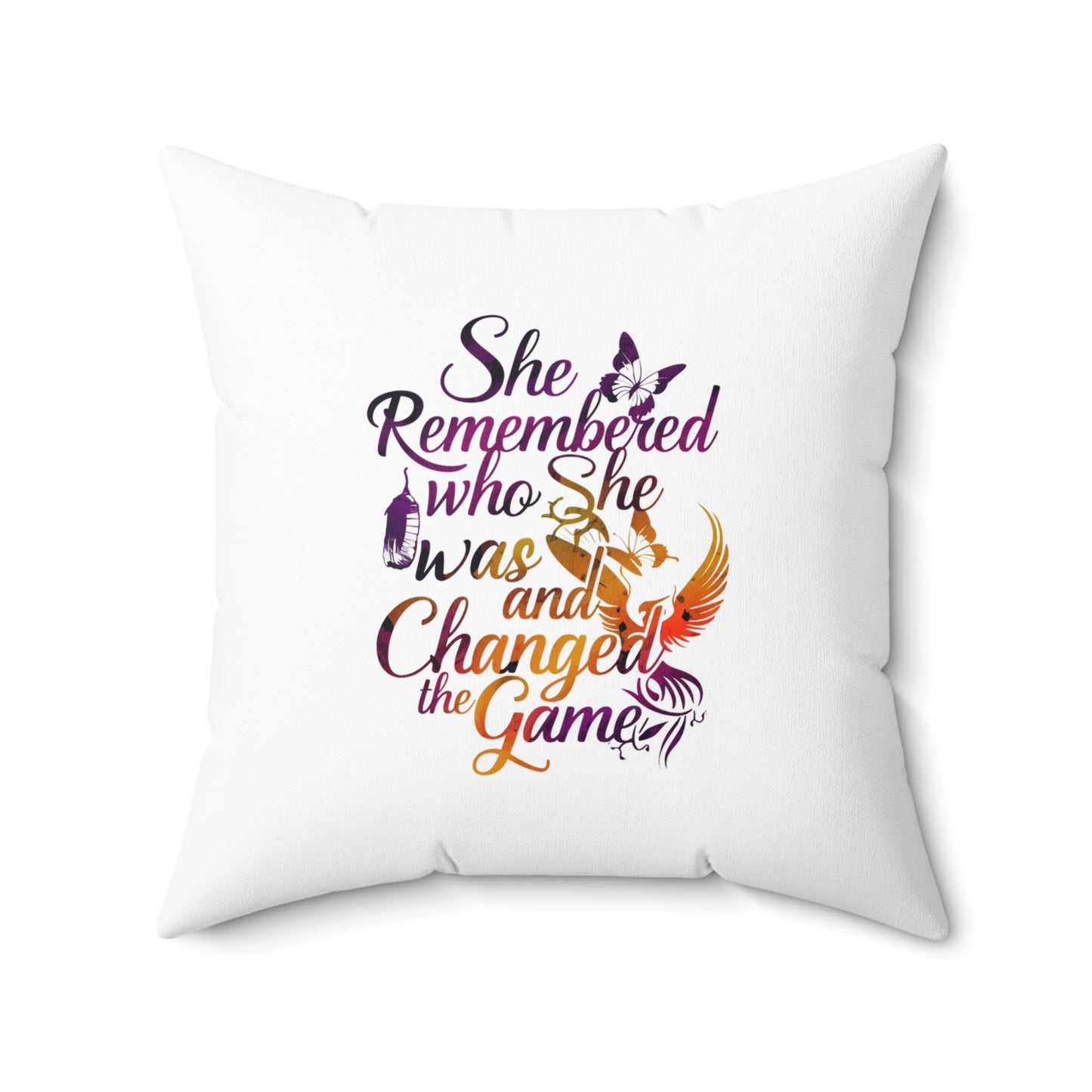 She Remembered Came Spun Polyester Square Pillow