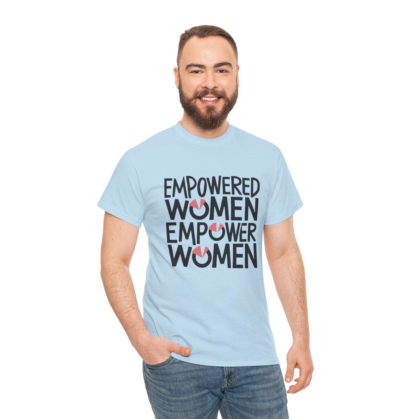Empowered Printed T Shirt with Hearts