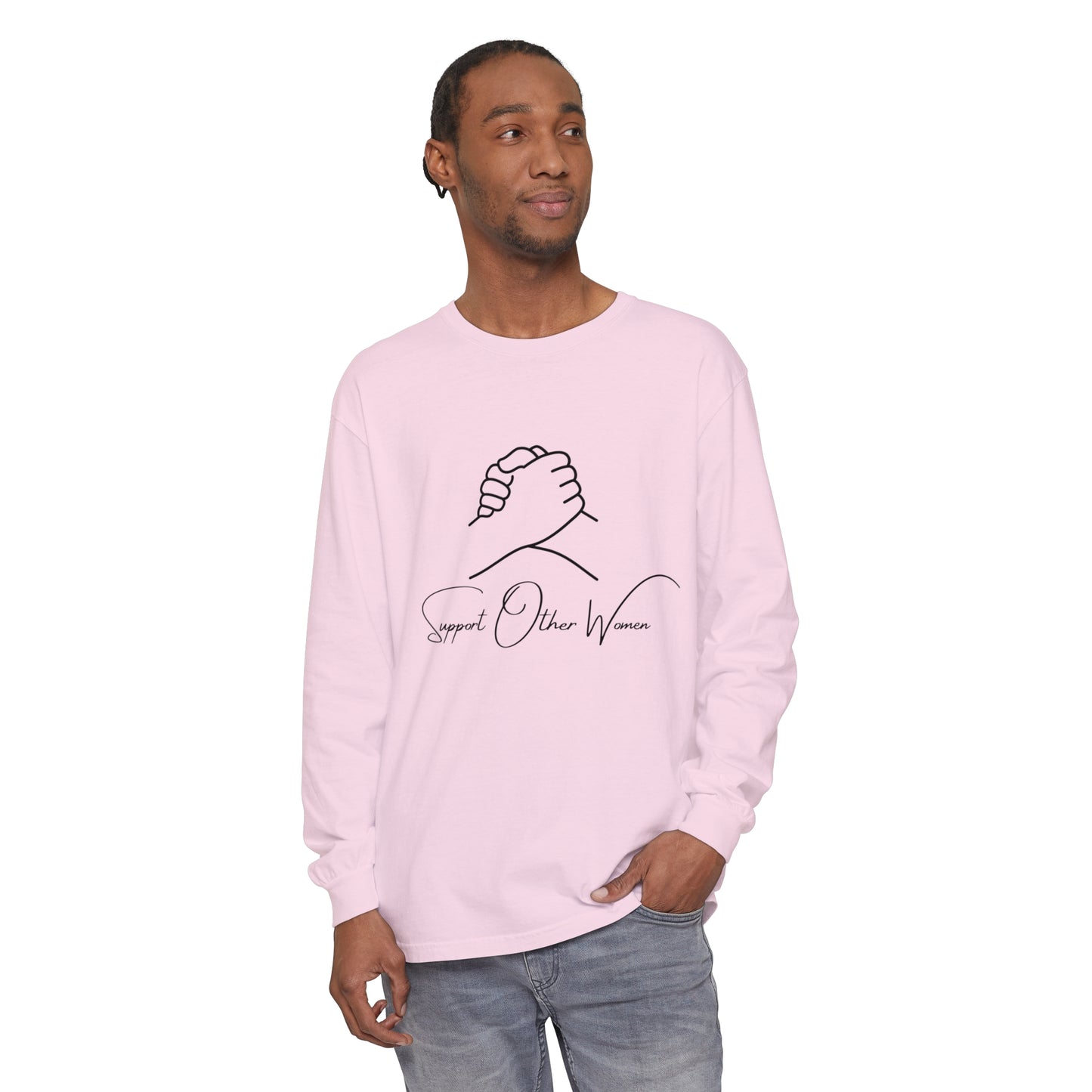 Support Other women Women Garment-dyed Long Sleeve T-Shirt
