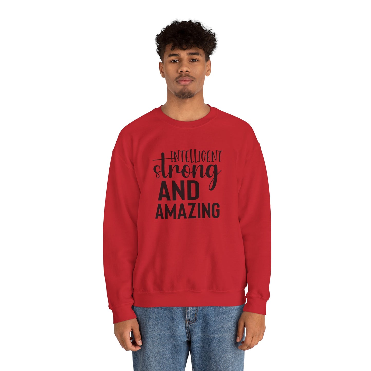 Intelligent Strong And Amazing Unisex Heavy Blend™ Crewneck Sweatshirt
