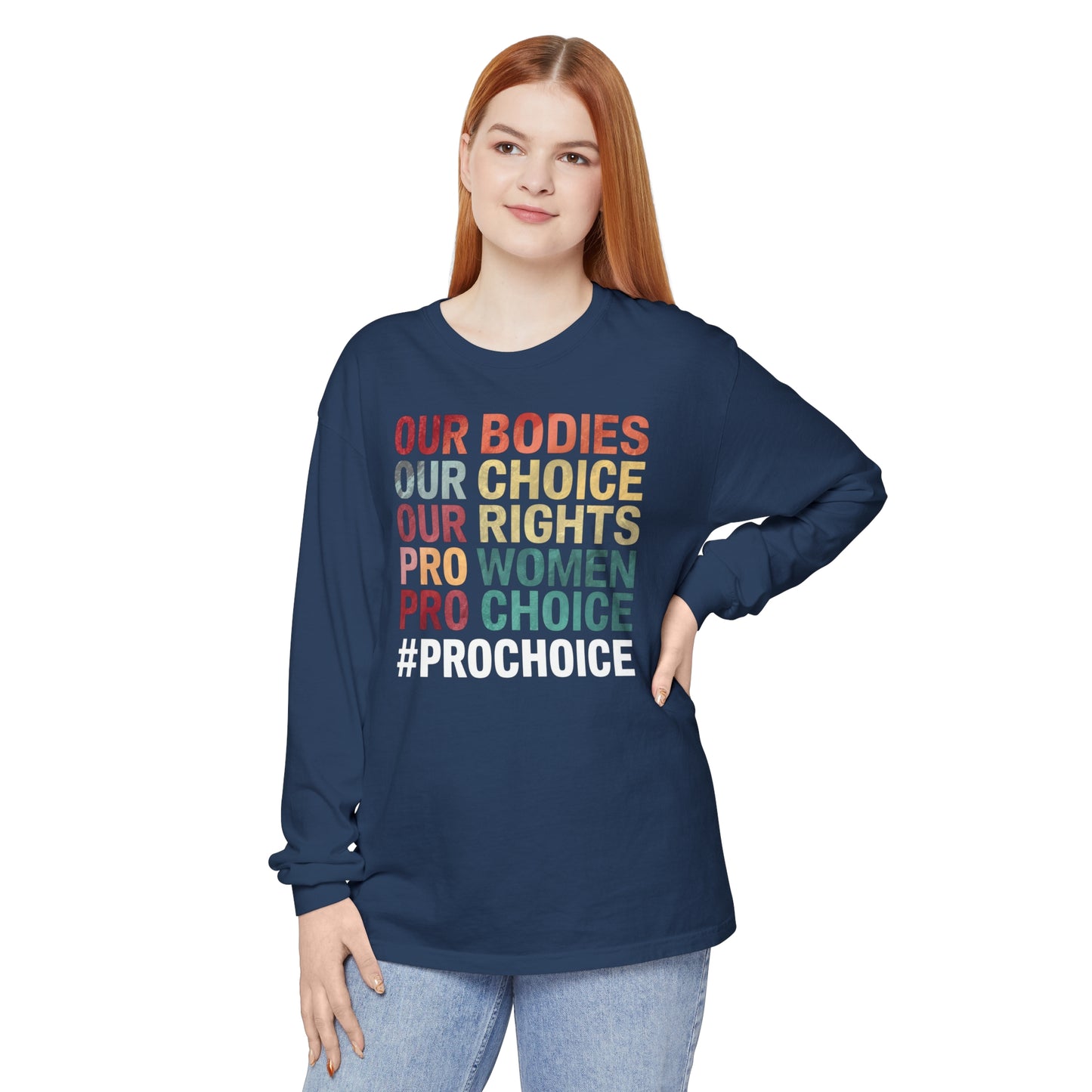 Our Bodies Women Garment-dyed Long Sleeve T-Shirt