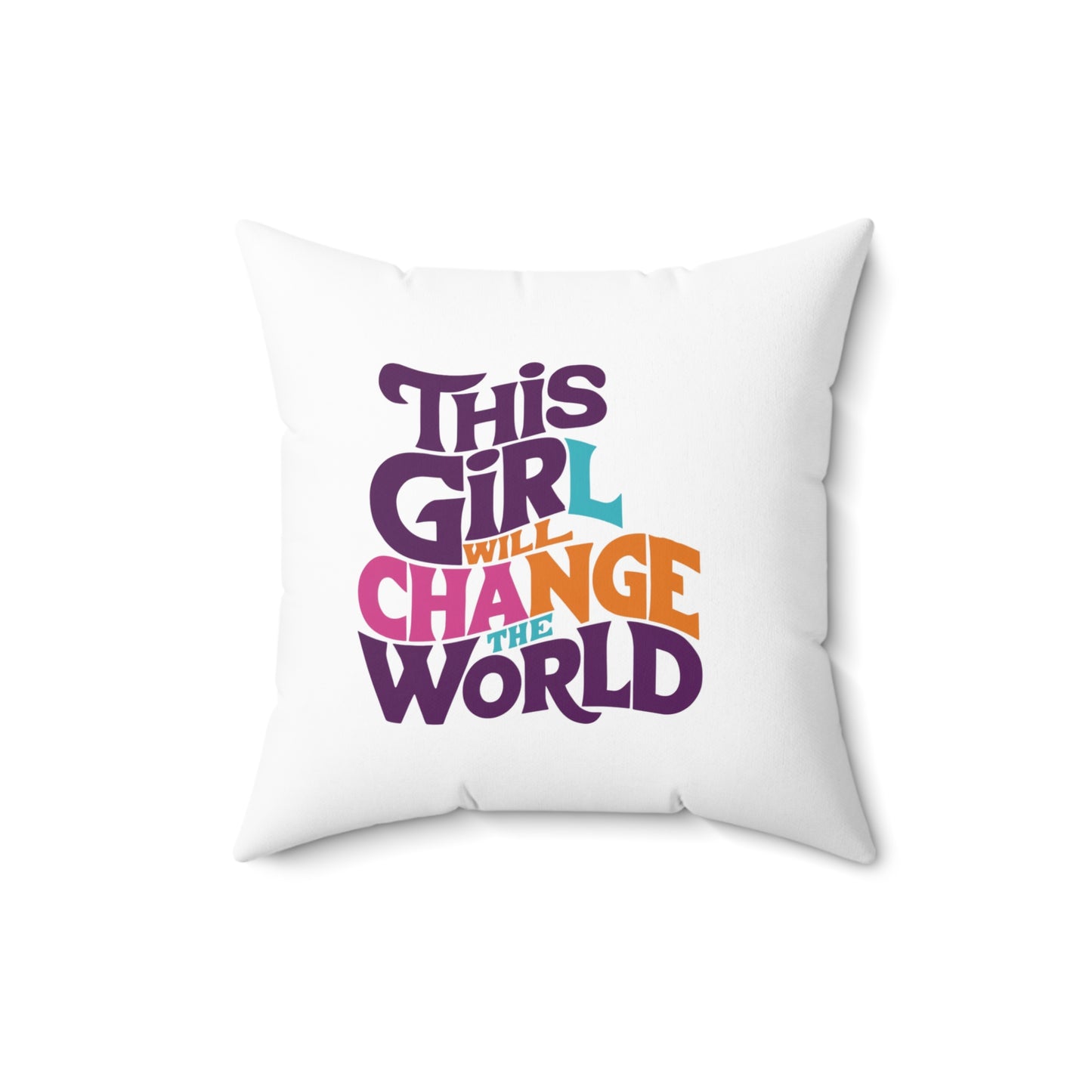 This Girl Spun Polyester Square Pillow
