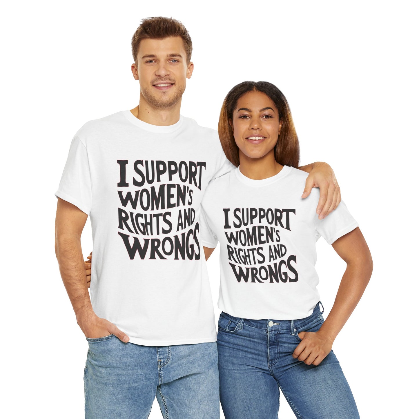 I Support Printed T Shirt with Hearts