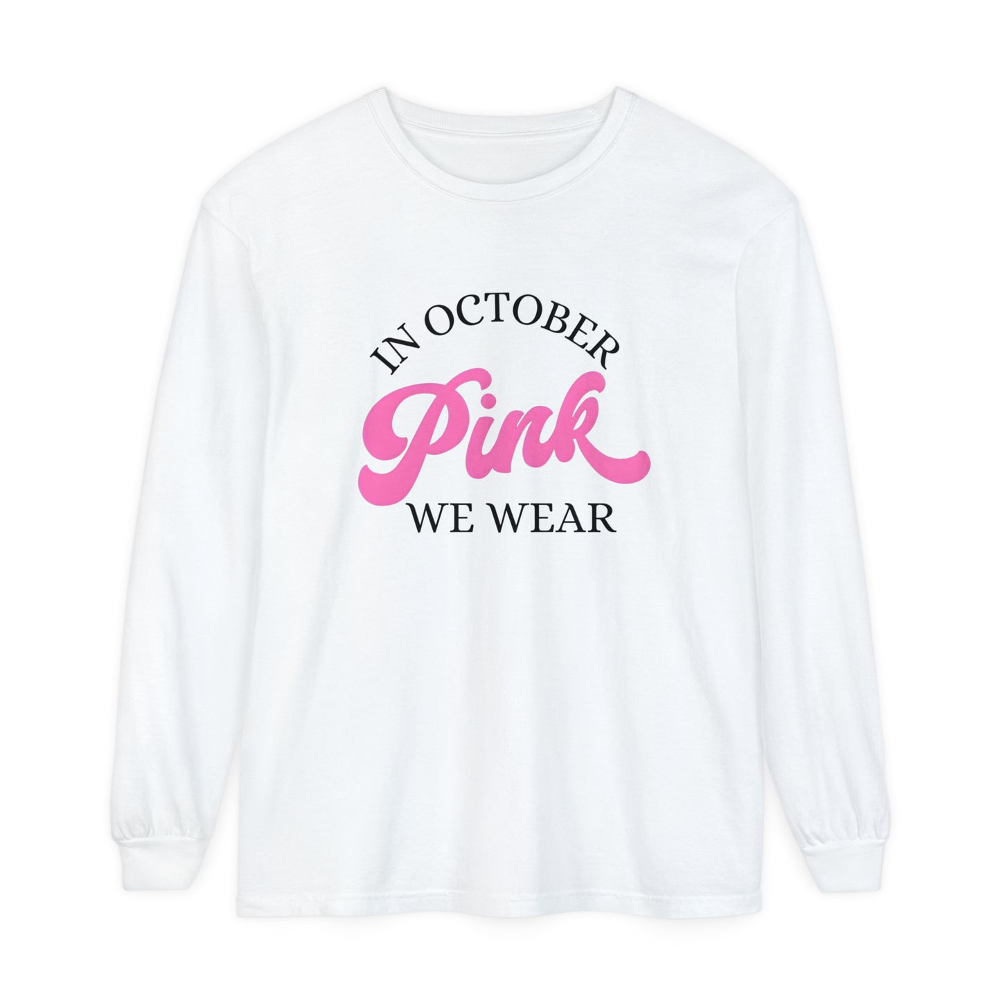 In October Unisex Garment-dyed Long Sleeve T-Shirt