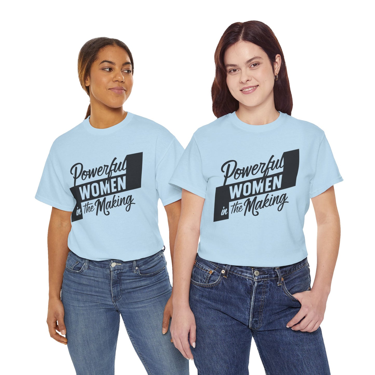 Powerful Women Printed T Shirt with Hearts