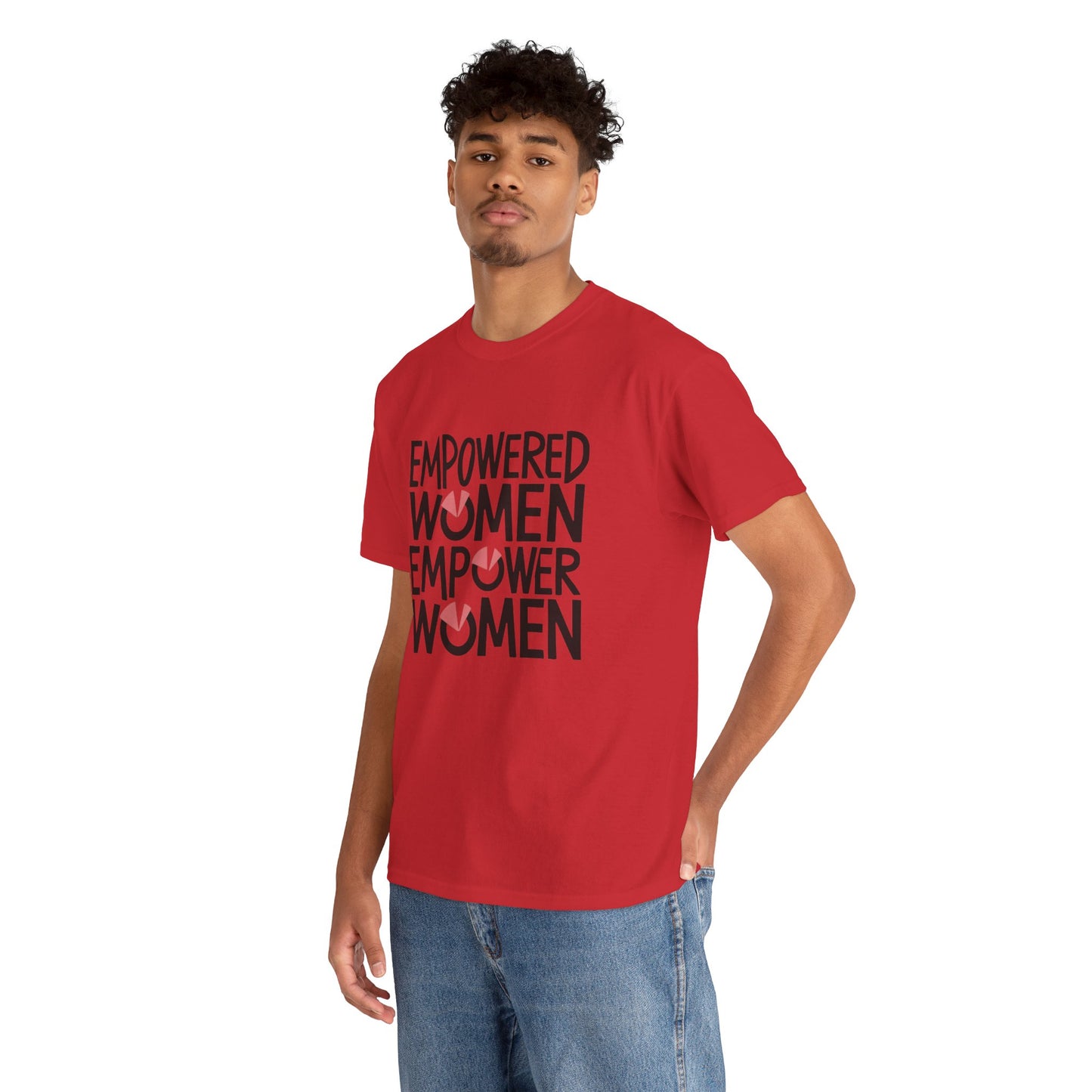 Empowered Printed T Shirt with Hearts