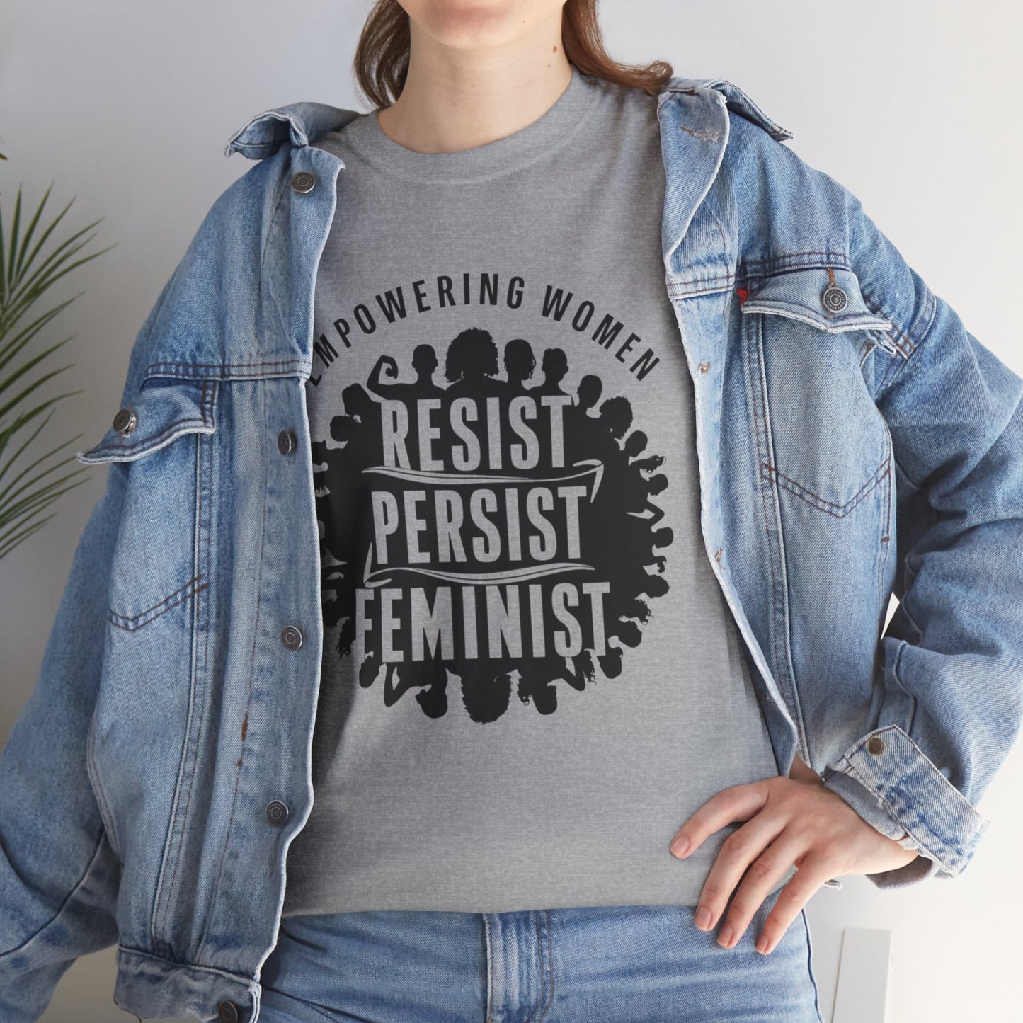 Empowering Women Printed T Shirt with Hearts