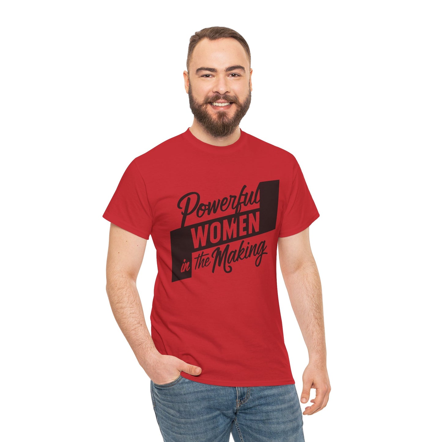 Powerful Women Printed T Shirt with Hearts