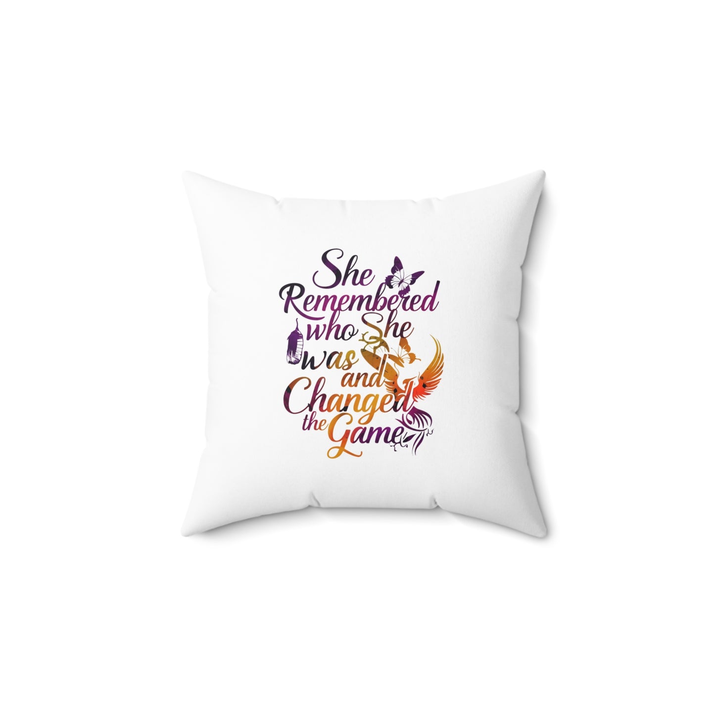 She Remembered Came Spun Polyester Square Pillow