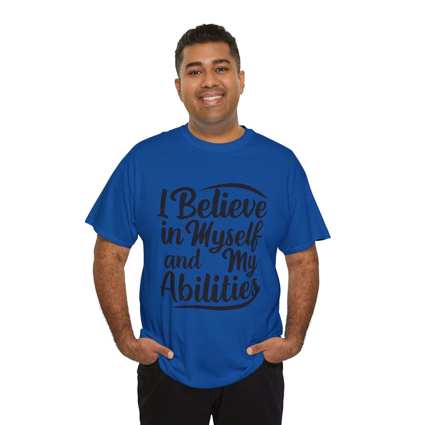 I Believe Printed T Shirt with Hearts
