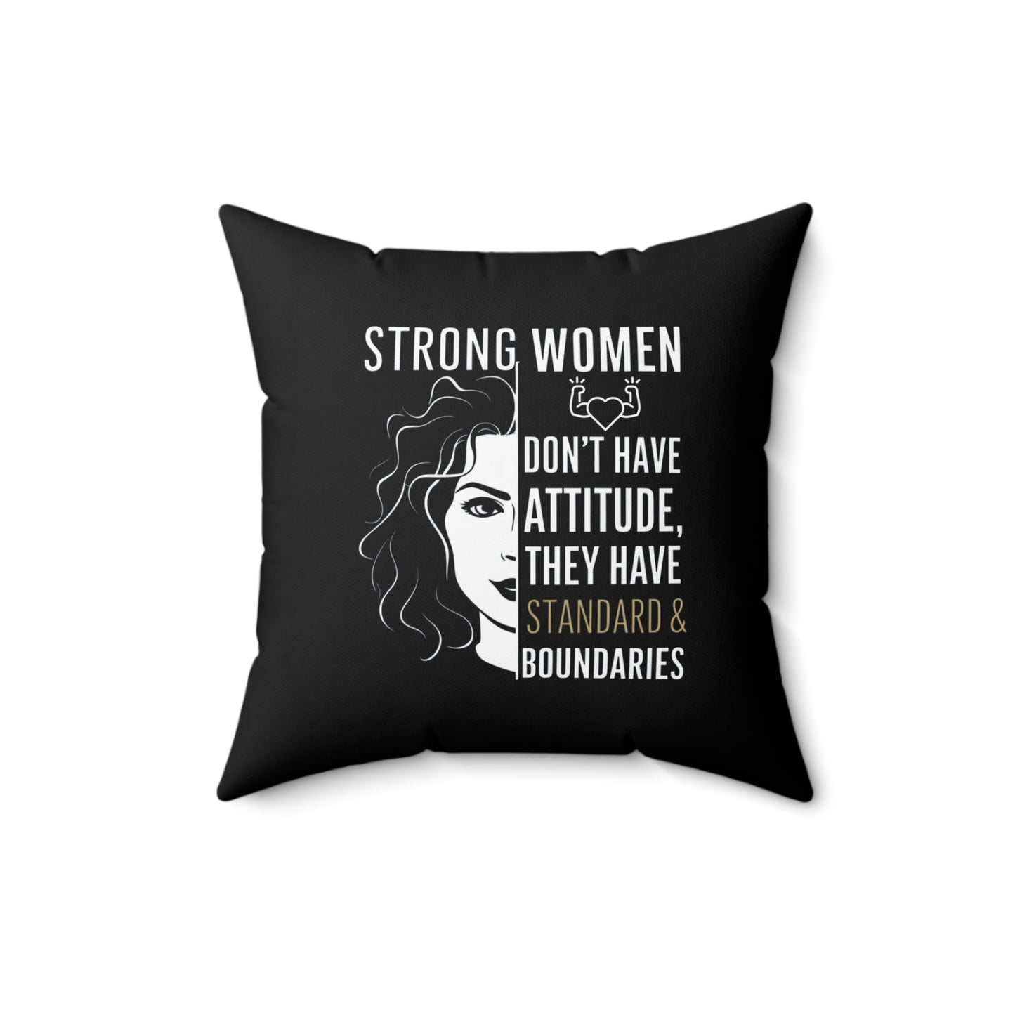 Strong Women Spun Polyester Square Pillow