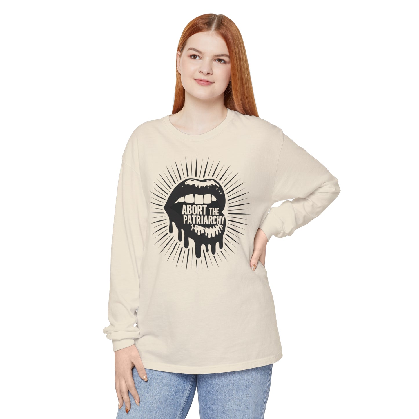 Abort The Women Garment-dyed Long Sleeve T-Shirt