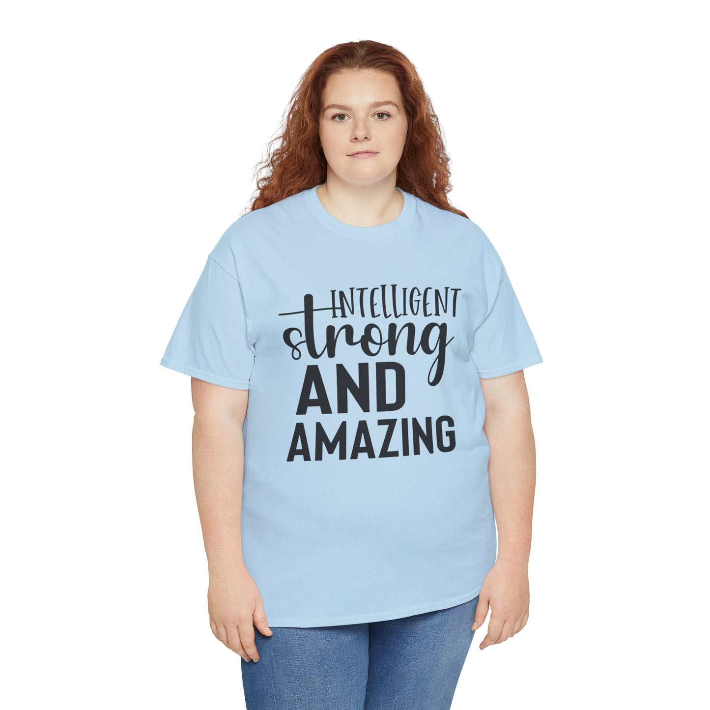 Intelligent Strong Printed T Shirt with Hearts