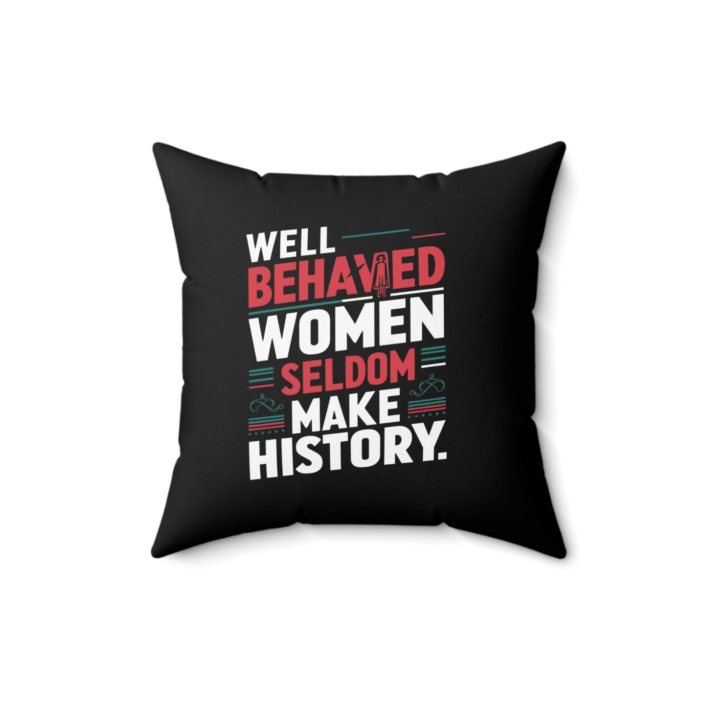 Well Behaved Spun Polyester Square Pillow