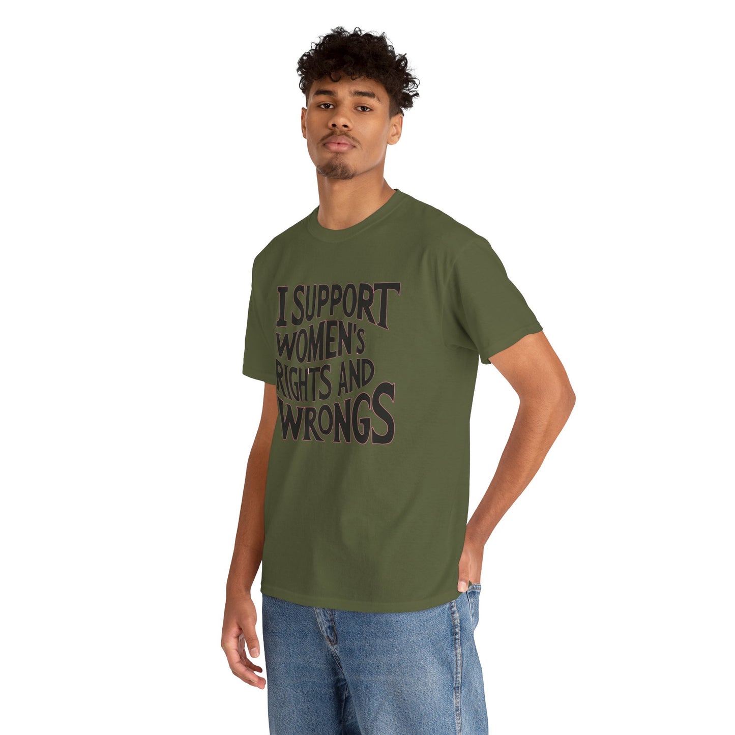 I Support Printed T Shirt with Hearts