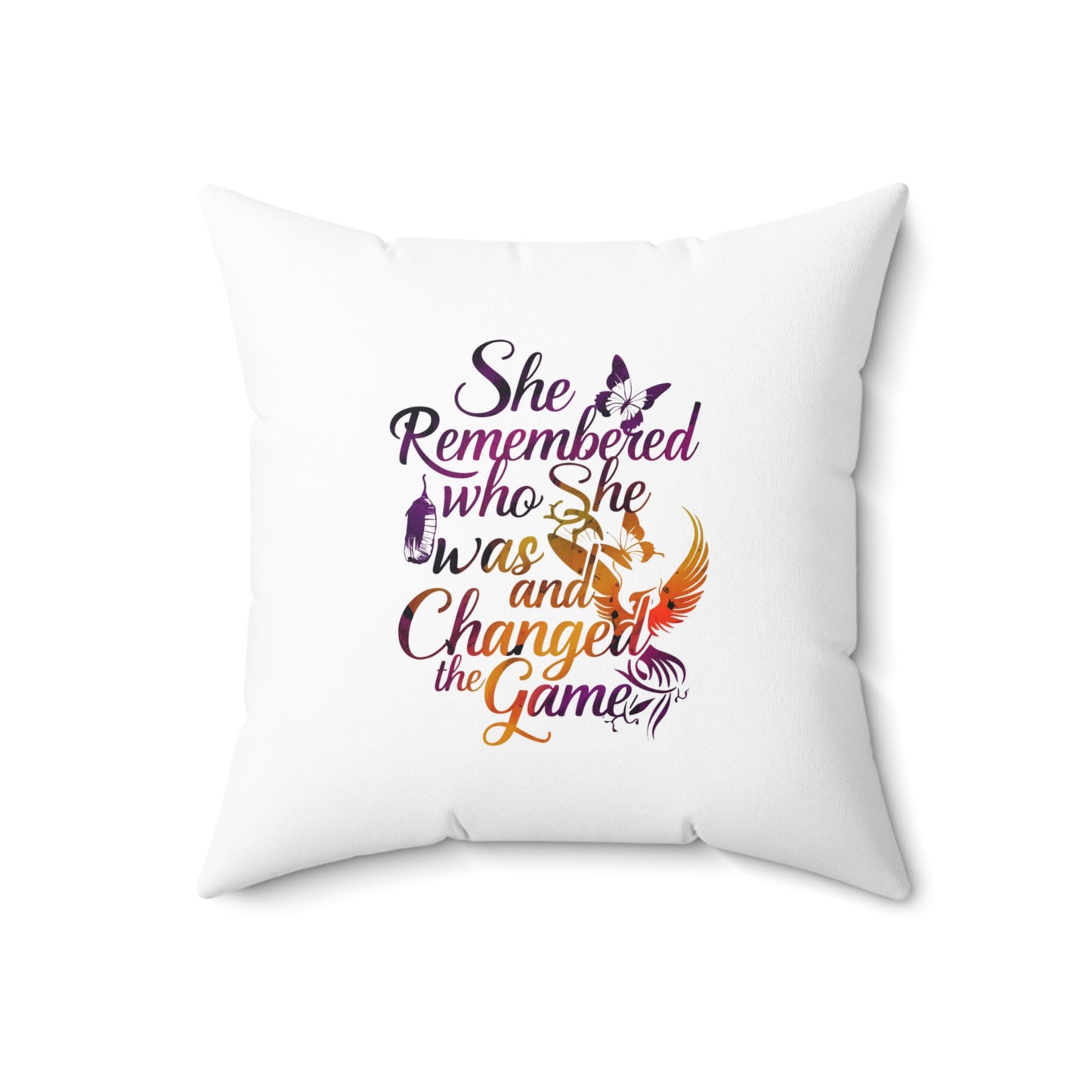 She Remembered Came Spun Polyester Square Pillow